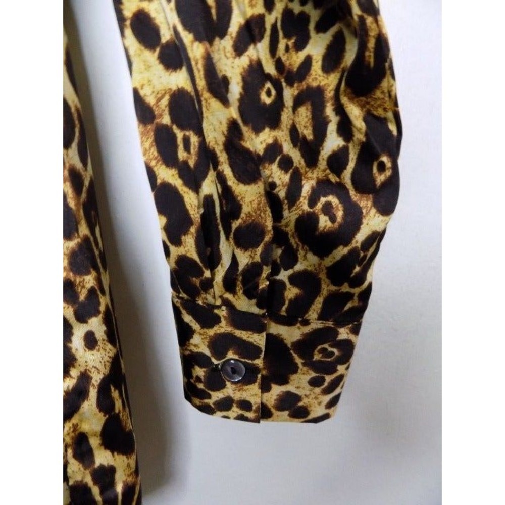 NEW Jon & Anna Cheetah Tiger Lion Jungle Women's Long Sleeve Blouse Size Small - Picture 5 of 5